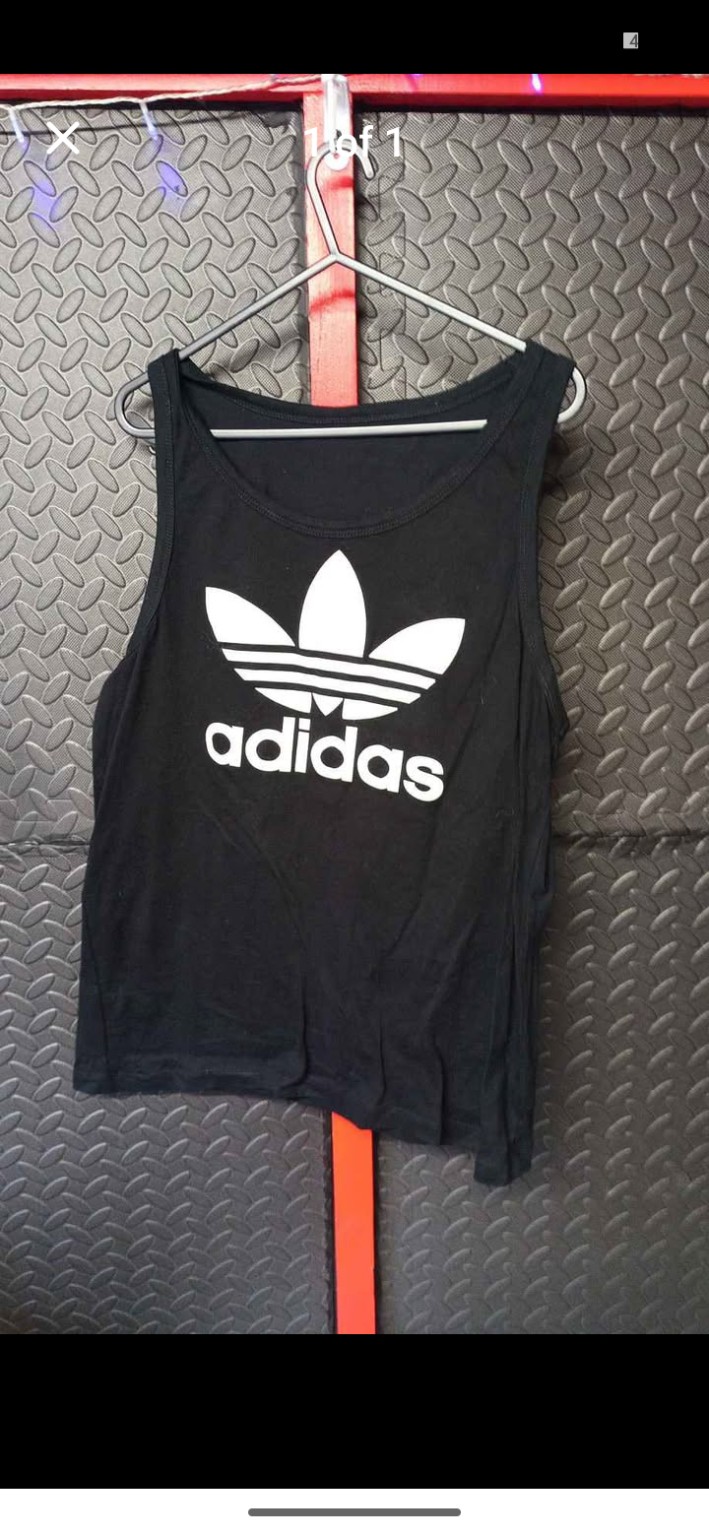 Adidas Originals Black Trefoil vest top