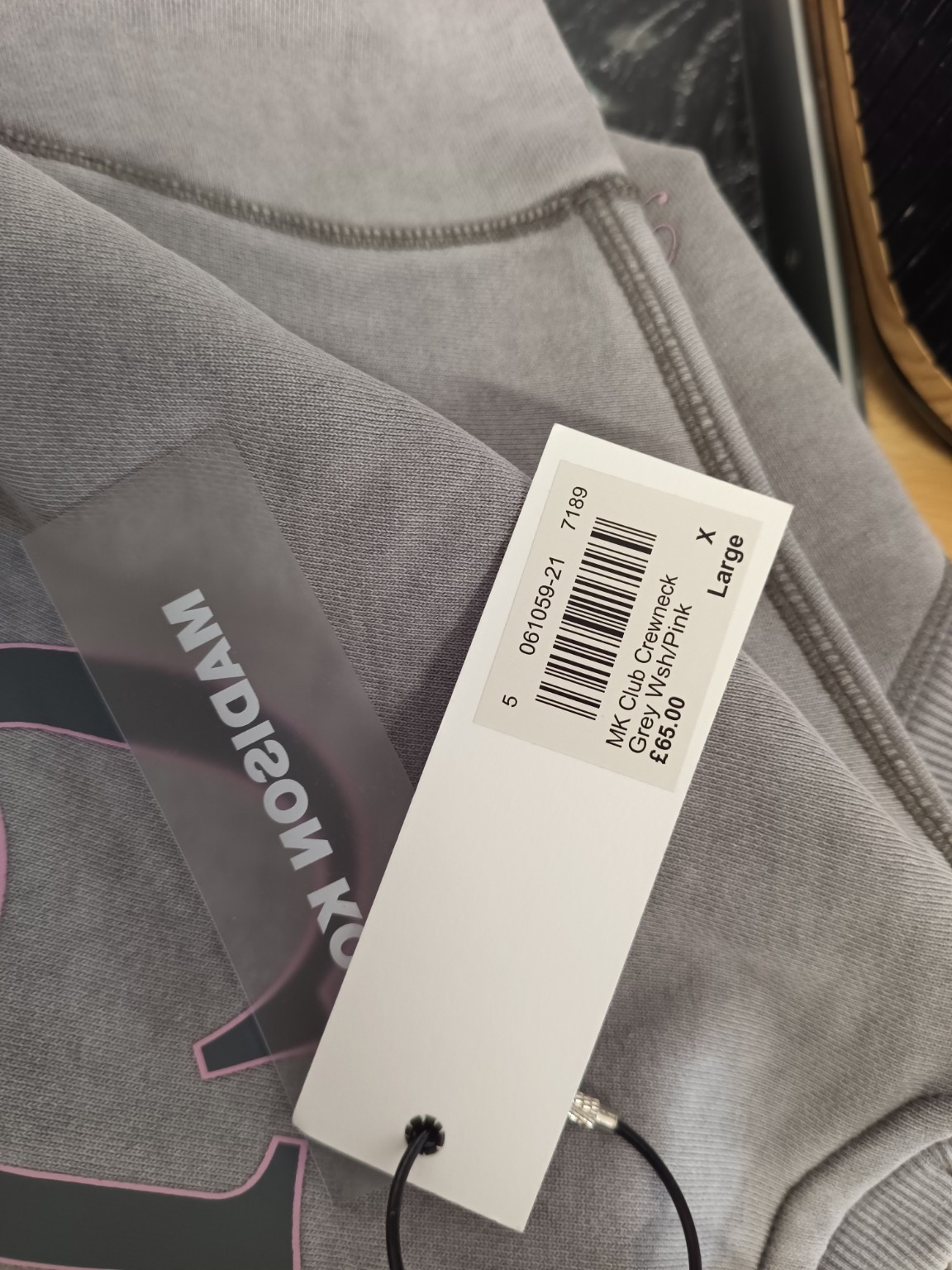 Genuine Madison Kohl Grey-wash Club 2019 two-piece sweatshirt and jogger set, Top XL / bottoms XXL, photo 7