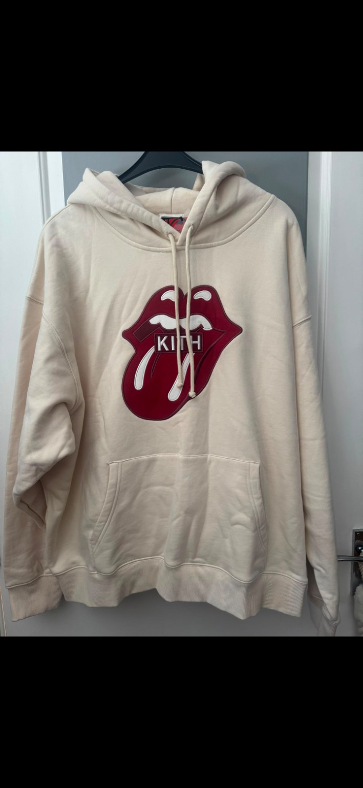 Genuine Kith for The Rolling Stones Classic Logo Nelson Hoodie in Muslin, XXL, photo 3