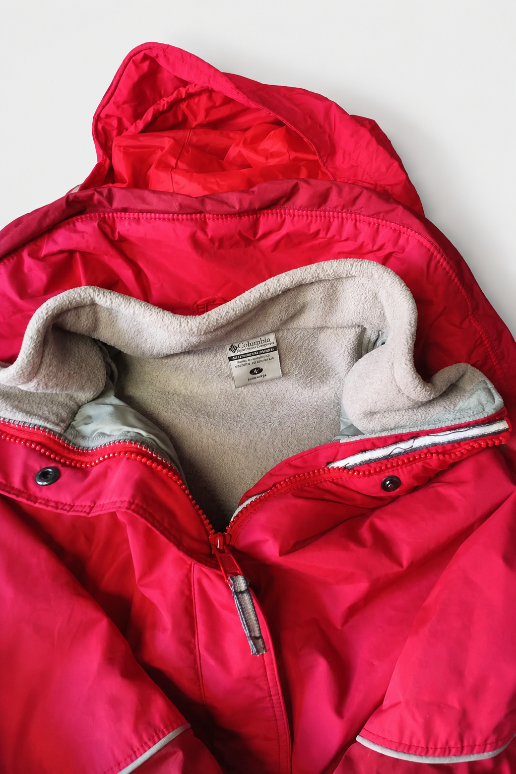 Genuine Columbia Red dual-layer 2-in-1 hooded coat, Large, photo 2